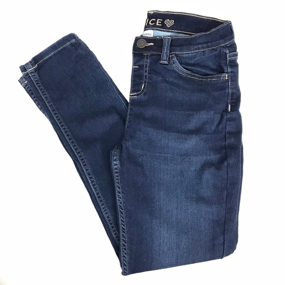 Justice Dark Blue Skinny Jeans Size 16
